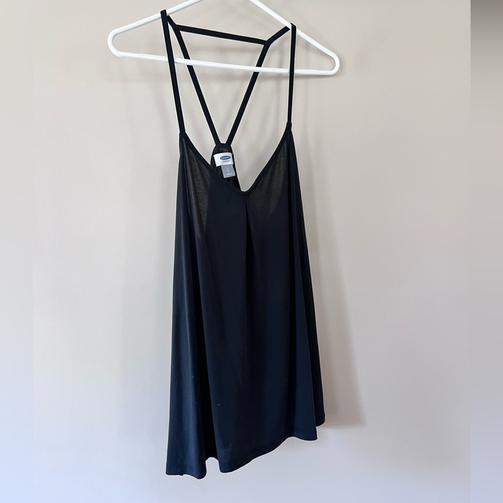 Old navy grey v neck spaghetti strappy tank top